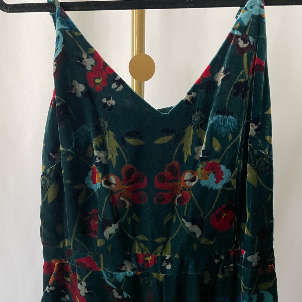 Vibrant Velvet Floral Jumpsuit